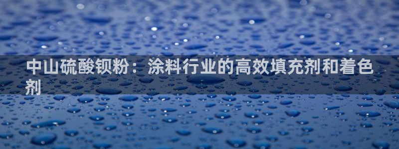爱游戏官网登录入口国际开户：中山硫酸钡粉